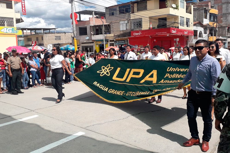 La UPA presente en el desfile de fiestas patrias Bagua Grande